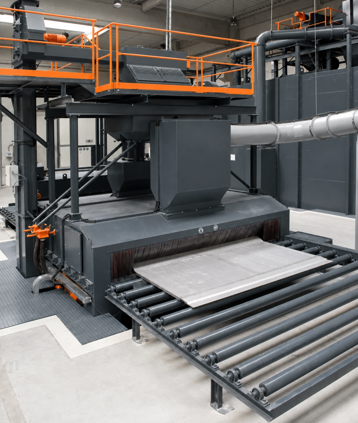 Roller Conveyor pipe shot Blasting